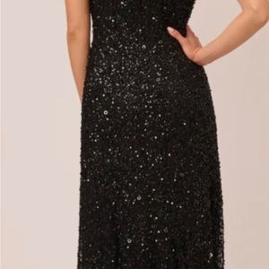 Adrianna Papell  Black Sequin  long dress